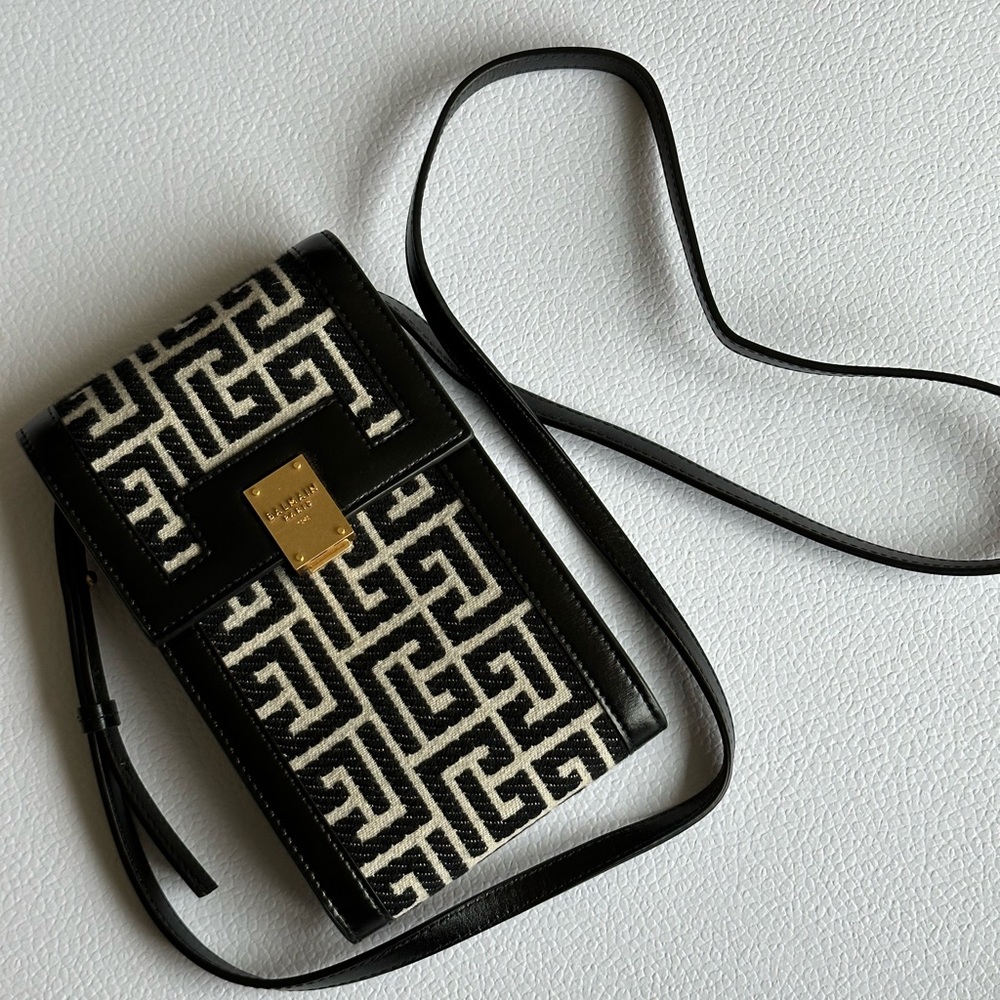 Balmain crossbody men monogram messenger bag